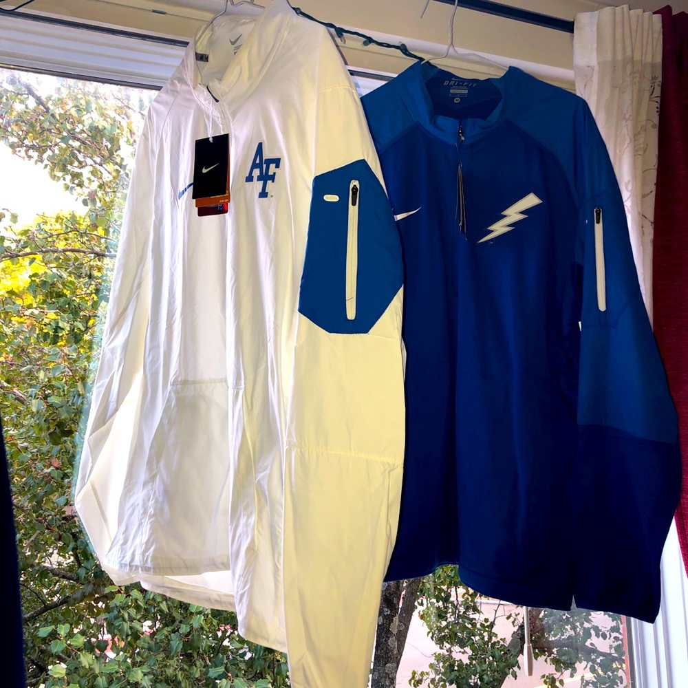 Blue Nike Air Force windbreaker